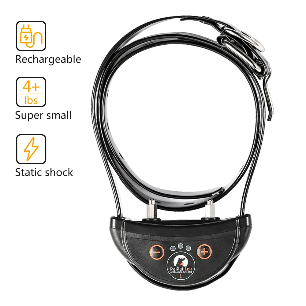 Rechargeable Dog Bark Collar – Static Training Device for Large Dogs with Adjustable Sensitivity & Waterproof Design - Fold Paws