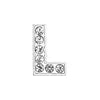 Rhinestone Slide Letter Charms – A-Z Stainless Steel 10mm Bling Alphabet for Pet Collars & DIY Accessories - Fold Paws