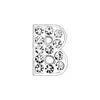 Rhinestone Slide Letter Charms – A-Z Stainless Steel 10mm Bling Alphabet for Pet Collars & DIY Accessories - Fold Paws