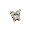 Rhinestone Slide Letter Charms – A-Z Stainless Steel 10mm Bling Alphabet for Pet Collars & DIY Accessories - Fold Paws