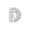 Rhinestone Slide Letter Charms – A-Z Stainless Steel 10mm Bling Alphabet for Pet Collars & DIY Accessories - Fold Paws