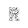 Rhinestone Slide Letter Charms – A-Z Stainless Steel 10mm Bling Alphabet for Pet Collars & DIY Accessories - Fold Paws