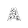 Rhinestone Slide Letter Charms – A-Z Stainless Steel 10mm Bling Alphabet for Pet Collars & DIY Accessories - Fold Paws