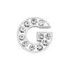 Rhinestone Slide Letter Charms – A-Z Stainless Steel 10mm Bling Alphabet for Pet Collars & DIY Accessories - Fold Paws