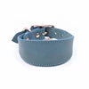 Luxury Genuine Leather Dog Collar – Extra Wide Tapered Design for Greyhound & Whippet with Buckle Closure - Fold Paws