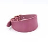 Luxury Genuine Leather Dog Collar – Extra Wide Tapered Design for Greyhound & Whippet with Buckle Closure - Fold Paws