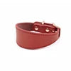 Luxury Genuine Leather Dog Collar – Extra Wide Tapered Design for Greyhound & Whippet with Buckle Closure - Fold Paws