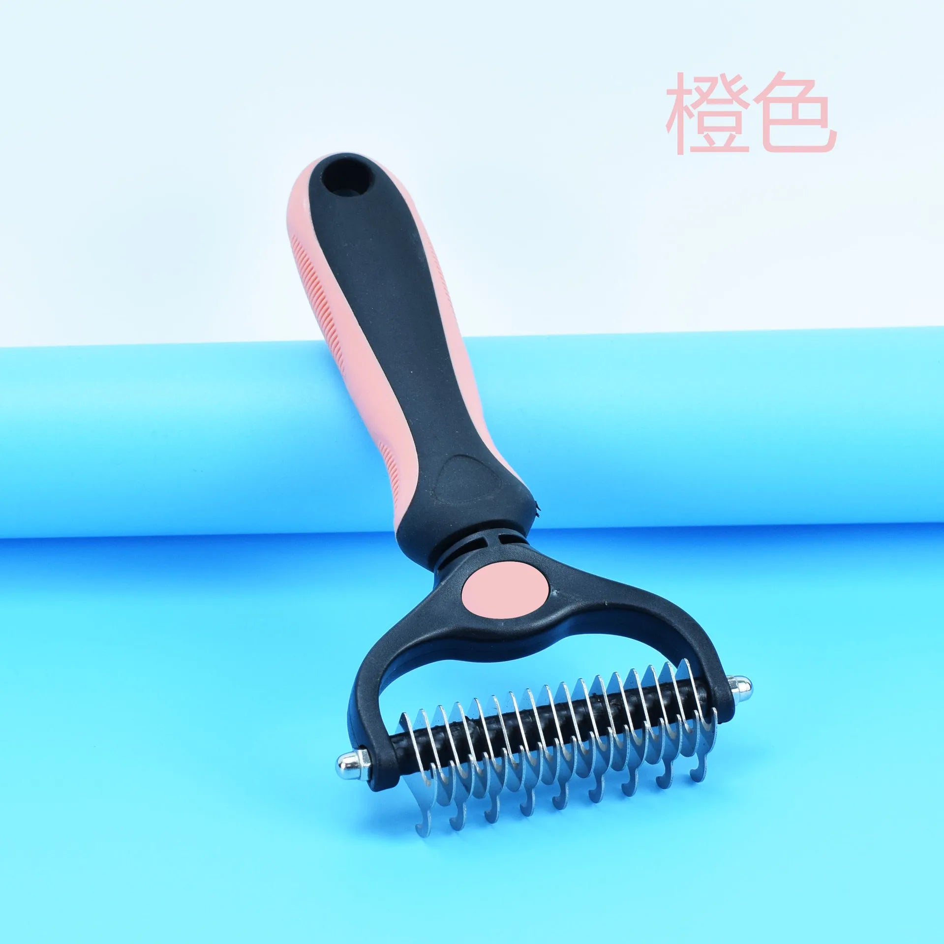 Double-Sided Pet Grooming Comb – Dematting & Deshedding Brush for Dogs & Cats with Safe Blades - Fold Paws