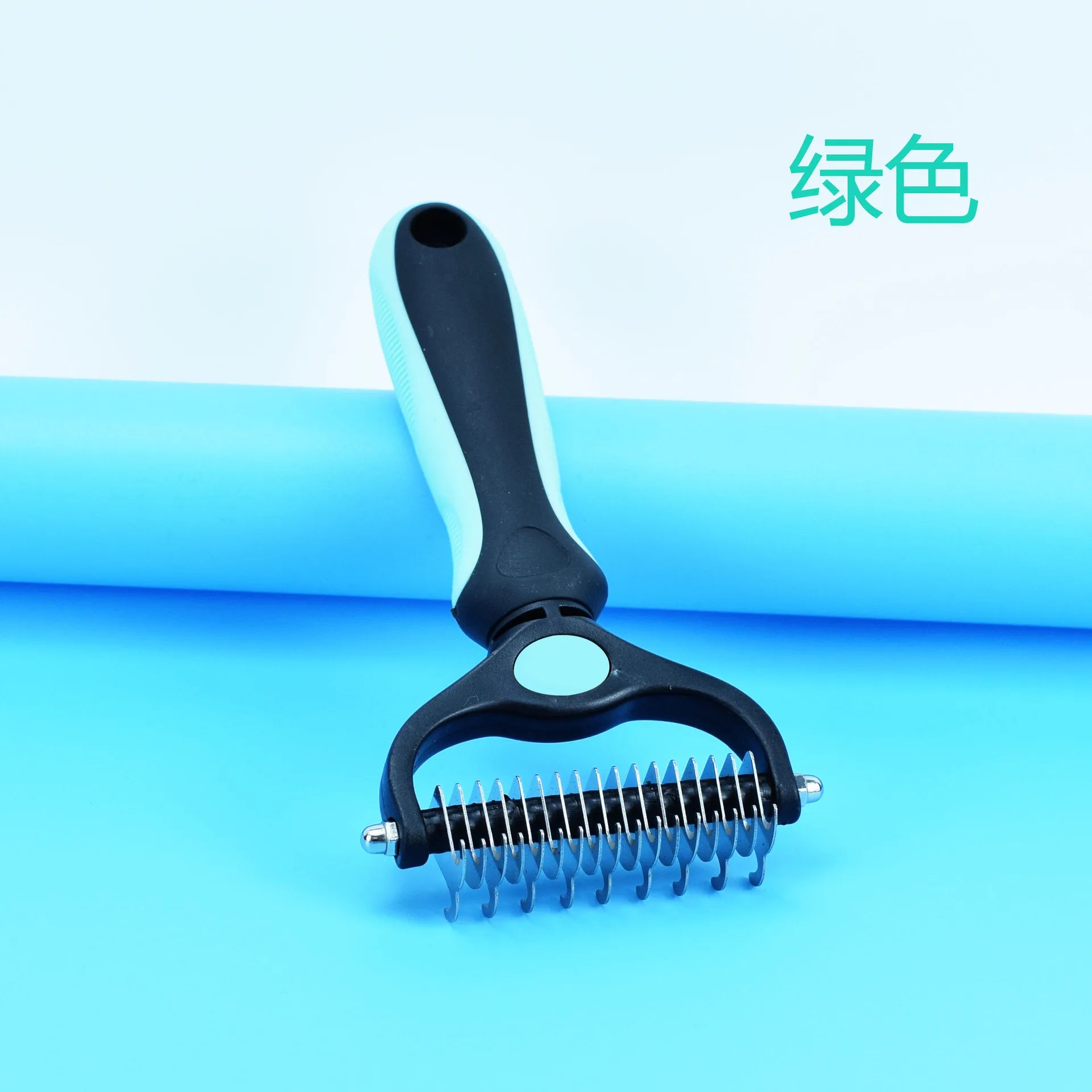 Double-Sided Pet Grooming Comb – Dematting & Deshedding Brush for Dogs & Cats with Safe Blades - Fold Paws