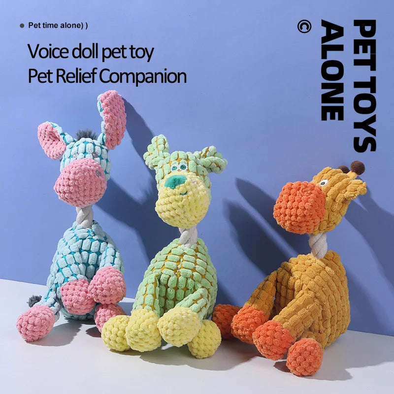 Custom Eco-Friendly Dog Plush Toy – Soft Stuffed Squeaky Chew Accessories for Interactive Pet Play - Fold Paws