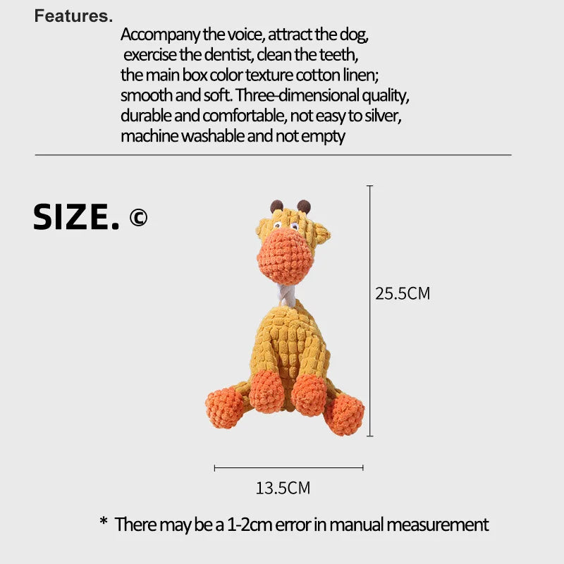 Custom Eco-Friendly Dog Plush Toy – Soft Stuffed Squeaky Chew Accessories for Interactive Pet Play - Fold Paws