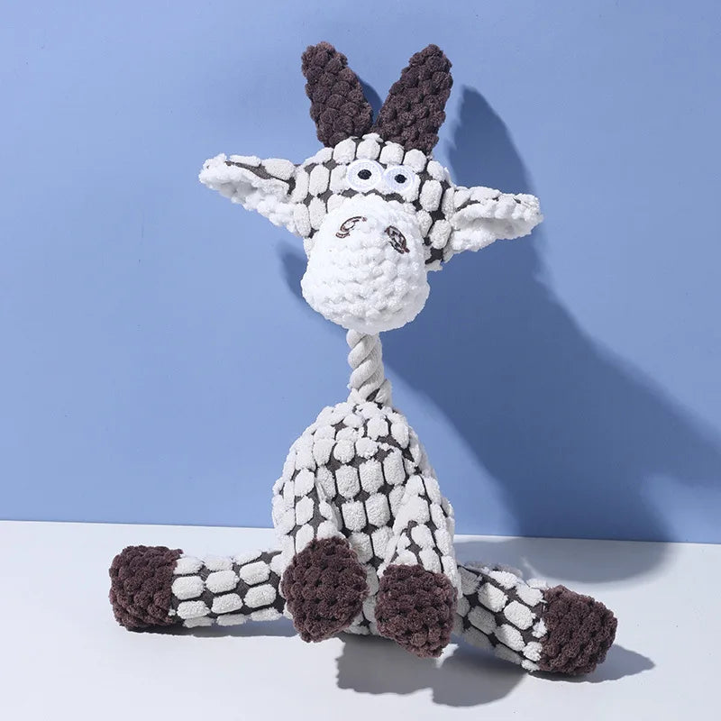 Custom Eco-Friendly Dog Plush Toy – Soft Stuffed Squeaky Chew Accessories for Interactive Pet Play - Fold Paws