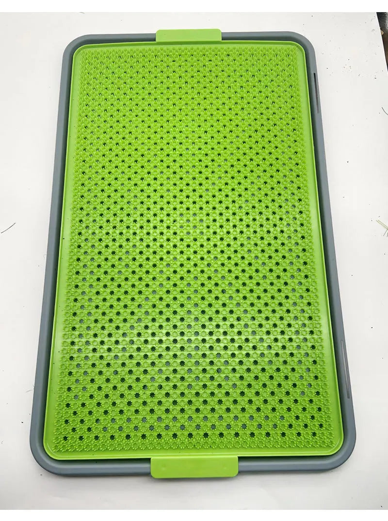 X-Large Dog Grass Potty Pad Tray – 35-Inch Eco-Friendly Indoor Pet Toilet for Training & Hygiene - Fold Paws