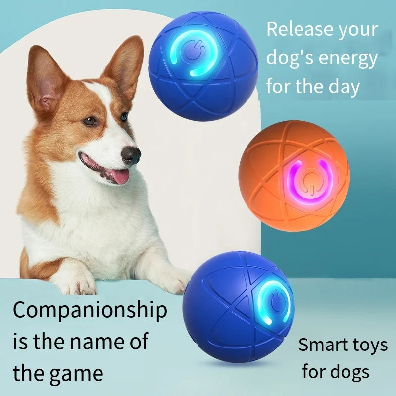 Multi Color 360° Smart Automatic Pet Rope Toy Interactive Electric Cat Rolling Ball with USB Charger - Fold Paws