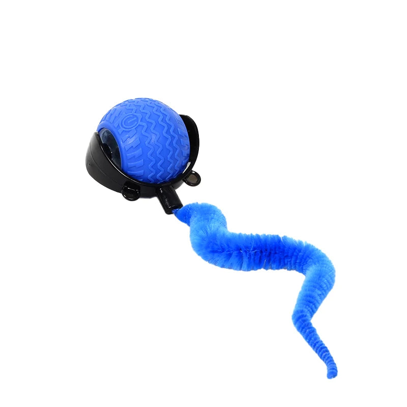 Multi Color 360° Smart Automatic Pet Rope Toy Interactive Electric Cat Rolling Ball with USB Charger - Fold Paws