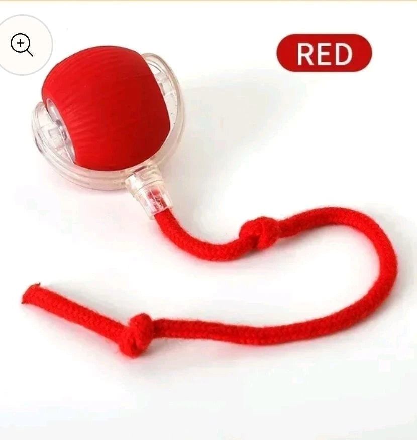 Multi Color 360° Smart Automatic Pet Rope Toy Interactive Electric Cat Rolling Ball with USB Charger - Fold Paws
