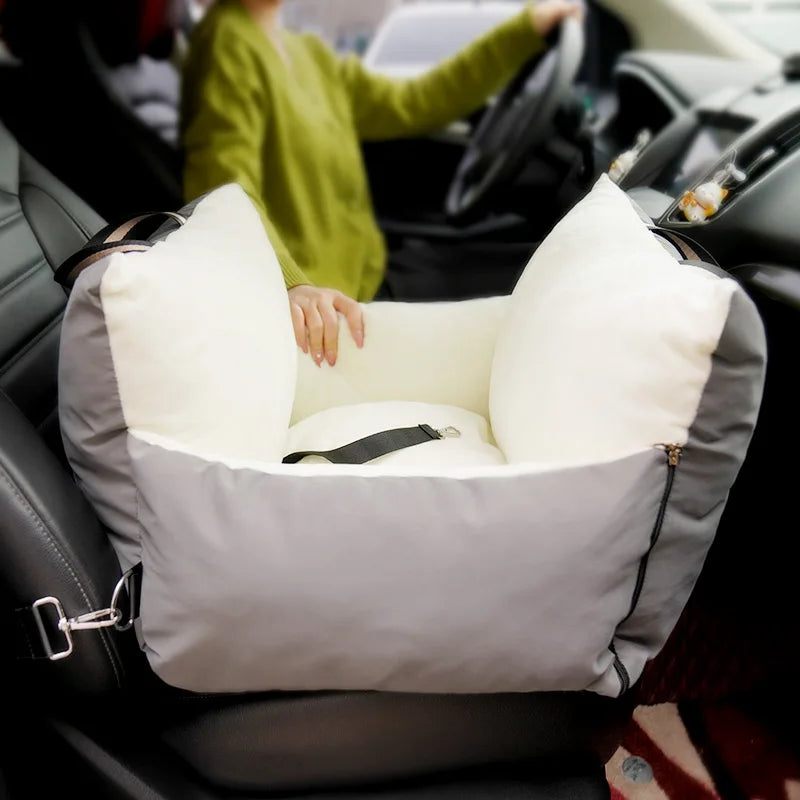 Factory Wholesale Flannel Dog Car Seat – Warm Washable Pet Bed for Dogs & Cats - Fold Paws