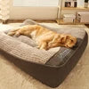 XXL Faux Fur Orthopedic Dog Bed – Breathable Luxury Pet Sleeping Cushion with Removable Washable Cover - Fold Paws
