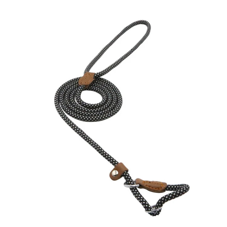 Nylon Slip Rope Dog Leash with Spring – Adjustable Heavy-Duty Training Lead for Small to Large Dogs - Fold Paws