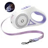 Custom Retractable Dog Leash with LED Flashlight – Large Jogging Pet Lead for Outdoor Training & Walking - Fold Paws