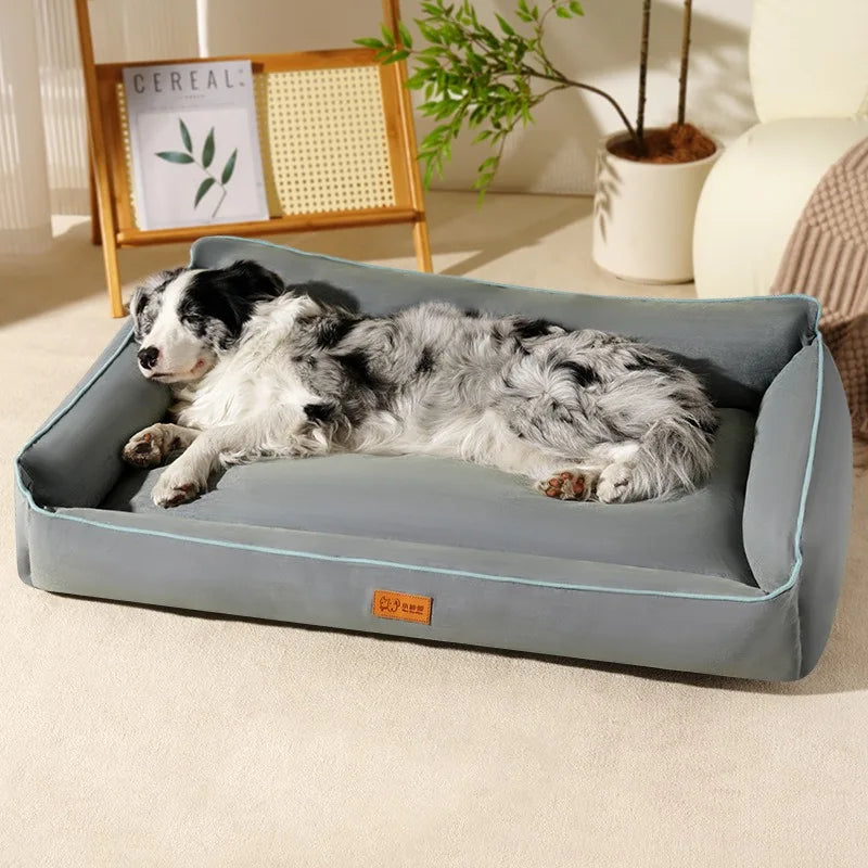 Luxury Canvas Pet Bed Large Chew Proof Extra Dog Beds Waterproof and Bite-resistant Dog Bed - Fold Paws