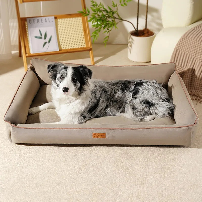 Luxury Canvas Pet Bed Large Chew Proof Extra Dog Beds Waterproof and Bite-resistant Dog Bed - Fold Paws