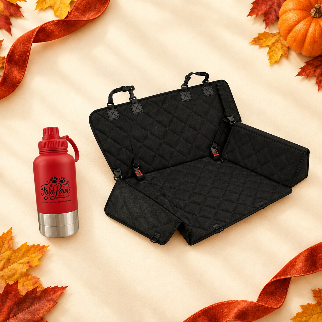 Red-bottle Road-Ready Dog Travel Duo